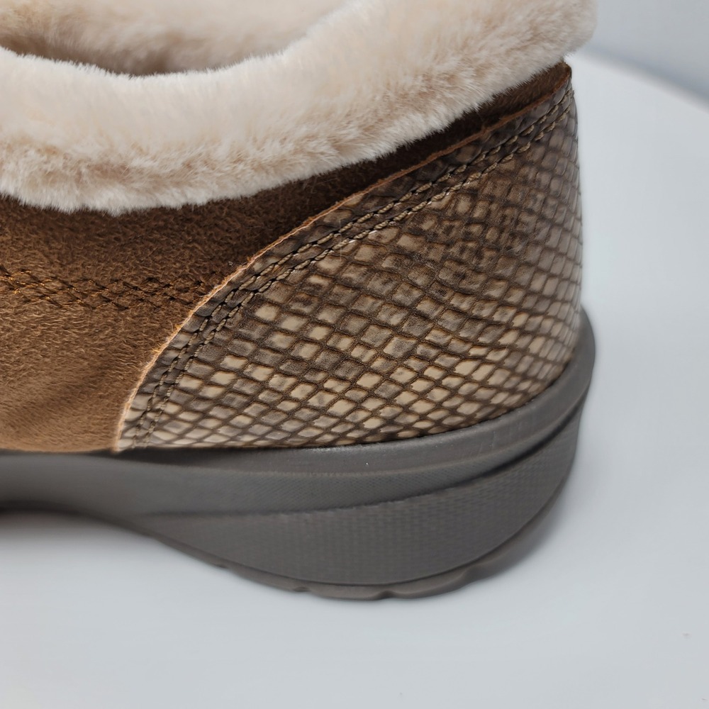 Bzees Golly Toffee Brown Faux Fur SlipOn Ankle Boot Bootie Sz8W Machine Washable - Picture 7 of 14